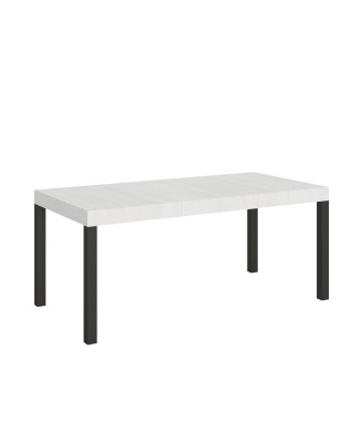 Everyday table with anthracite legs D.90 - Extendable table 90x180/440 cm Everyday White Ash with anthracite legs