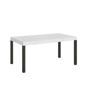 Everyday Premium table with anthracite legs D.90 - Extendable table 90X120/224 cm Everyday Premium White Ash with anthracite legs