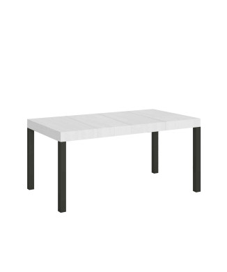 Everyday Premium table with anthracite legs D.90 - Extendable table 90x130/390 cm Everyday Premium White Ash with anthracite legs
