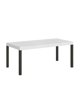 Everyday Premium table with anthracite legs D.90 - Extendable table 90x160/264 cm Everyday Premium White Ash with anthracite legs