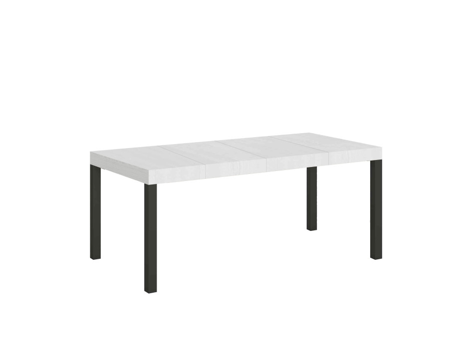 Everyday Premium table with anthracite legs D.90 - Extendable table 90x180/284 cm Everyday Premium White Ash with anthracite legs