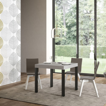 Everyday Premium table with anthracite legs D.90 - Extendable table 90x90/246 cm Everyday Premium White Ash with anthracite legs