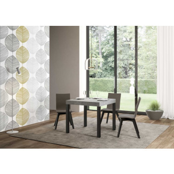 Everyday Premium table with anthracite legs D.90 - Extendable table 90x90/246 cm Everyday Premium White Ash with anthracite legs