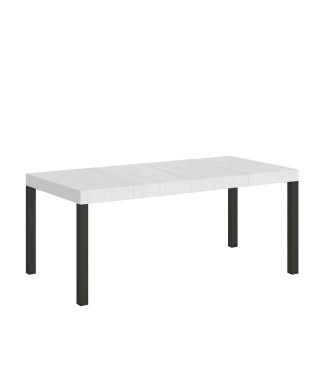 Everyday Premium table with anthracite legs D.90 - Extendable table 90x90/246 cm Everyday Premium White Ash with anthracite legs