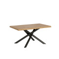 Extendable table 90x140/190 cm Vindral debarked anthracite legs