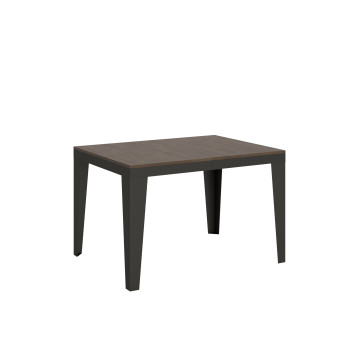 Flame Evolution table with anthracite legs and frame D.90 - Extendable table 120/224x90 cm Flame Evolution white ash with anthracite frame and legs