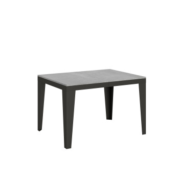Flame Evolution table with anthracite legs and frame D.90 - Extendable table 120/224x90 cm Flame Evolution white ash with anthracite frame and legs