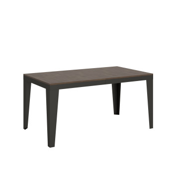 Flame Evolution table with anthracite legs and frame D.90 - Extendable table 160/264x90 cm Flame Evolution white ash with anthracite frame and legs