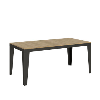 Flame Evolution table with anthracite legs and frame D.90 - Extendable table 90x180/440 cm Flame Evolution White Ash with anthracite legs and frame