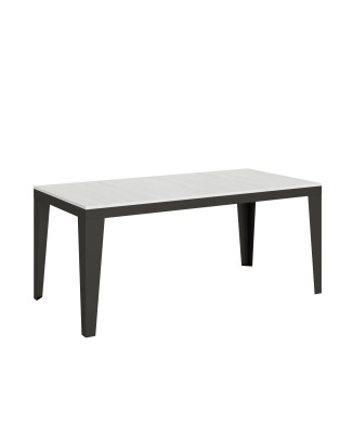 Flame Evolution table with anthracite legs and frame D.90 - Extendable table 90x180/440 cm Flame Evolution White Ash with anthracite legs and frame