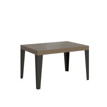 Flame table with anthracite legs D.80 - Extendable table 140/224x80cm Flame white ash with anthracite legs
