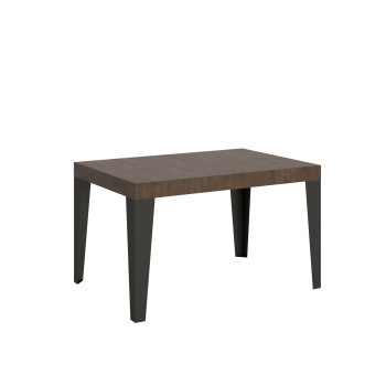 Flame table with anthracite legs D.90 - Extendable table 140/244x90 cm Flame white ash with anthracite legs