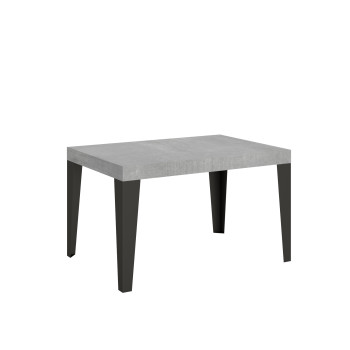 Flame table with anthracite legs D.90 - Extendable table 140/400x90 cm Flame white ash with anthracite legs