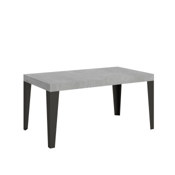 Flame table with anthracite legs D.90 - Extendable table 160/264x90 cm Flame white ash with anthracite legs