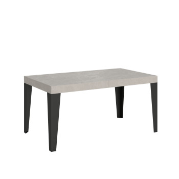 Flame table with anthracite legs D.90 - Extendable table 160/420x90 cm Flame white ash with anthracite legs