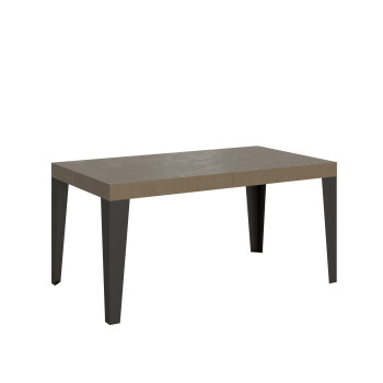 Flame table with anthracite legs D.90 - Extendable table 160/420x90 cm Flame white ash with anthracite legs