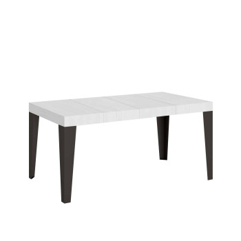 Flame Premium table with anthracite legs D.90 - Extendable table 130/234x90 cm Flame Premium white ash with anthracite legs