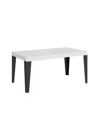 Flame Premium table with anthracite legs D.90 - Extendable table 130/390x90 cm Flame Premium white ash with anthracite legs