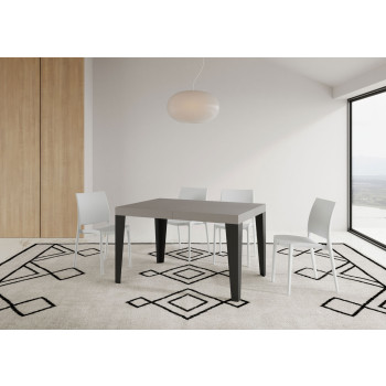 Flame Premium table with anthracite legs D.90 - Extendable table 140/244x90 cm Flame Premium white ash with anthracite legs