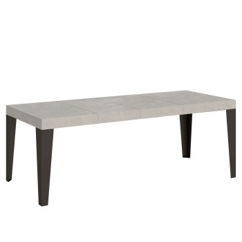 Flame Premium table with anthracite legs D.90 - Extendable table 90/246x90 cm Flame Premium white ash with anthracite legs