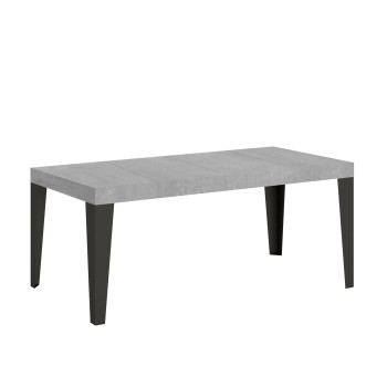 Flame Premium table with anthracite legs D.90 - Extendable table 90/246x90 cm Flame Premium white ash with anthracite legs