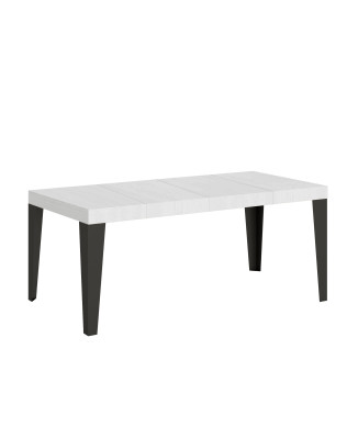 Flame Premium table with anthracite legs D.90 - Extendable table 90/246x90 cm Flame Premium white ash with anthracite legs