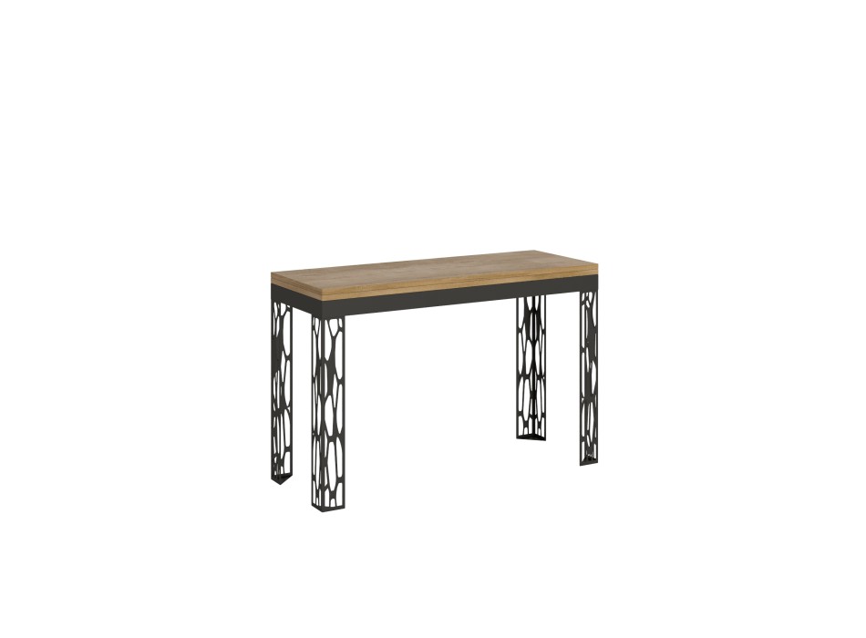 Ghibli Double Table - 120/200x45/90 cm Ghibli Double Natural Oak Folding Table with Anthracite Frame