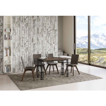 Ghibli Double Table - 120x45/90 cm Ghibli Double Natural Oak Folding Table with Anthracite Frame