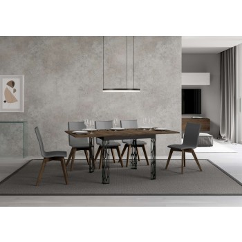 Ghibli Libra Anthracite Table - 90x90/180 cm Ghibli Libra Natural Oak Folding Table with Anthracite Frame