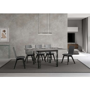 Ghibli Libra Anthracite Table - 90x90/180 cm Ghibli Libra Natural Oak Folding Table with Anthracite Frame