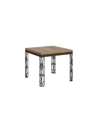 Ghibli Libra Anthracite Table - 90x90/180 cm Ghibli Libra Natural Oak Folding Table with Anthracite Frame