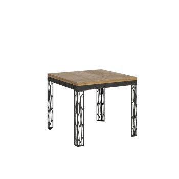 Ghibli Libra Anthracite Table - 90x90/180 cm Ghibli Libra Natural Oak Folding Table with Anthracite Frame