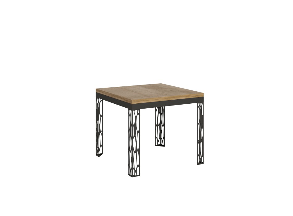 Ghibli Libra Anthracite Table - 90x90/180 cm Ghibli Libra Natural Oak Folding Table with Anthracite Frame
