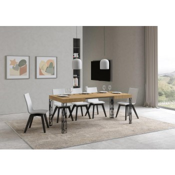 Ghibli Table - Extendable Table 70x110/194 cm Ghibli White Ash Anthracite Frame