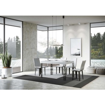 Ghibli Table - Extendable Table 90x120/224 cm Ghibli White Ash Anthracite Frame