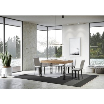 Ghibli Table - Extendable Table 90x120/224 cm Ghibli White Ash Anthracite Frame