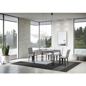 Ghibli Table - Extendable Table 90x120/224 cm Ghibli White Ash Anthracite Frame