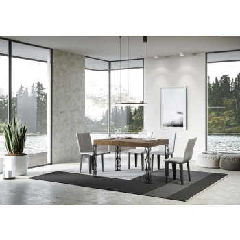 Ghibli Table - Extendable Table 90x140/244 cm Ghibli White Ash Anthracite Frame