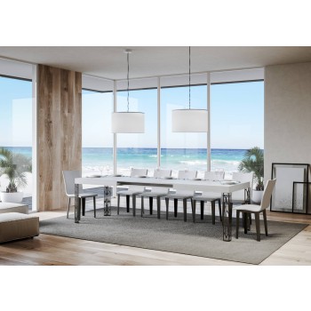 Ghibli Table - Extendable Table 90x160/264 cm Ghibli White Ash Anthracite Frame