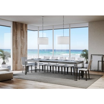 Ghibli Table - Extendable Table 90x160/264 cm Ghibli White Ash Anthracite Frame