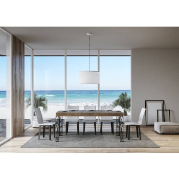 Ghibli Table - Extendable Table 90x180/284 cm Ghibli White Ash Anthracite Frame