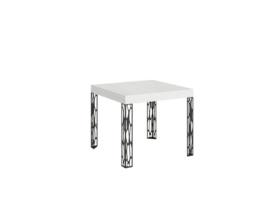 Ghibli Table - Extendable Table 90x90/246 cm Ghibli White Ash Anthracite Frame