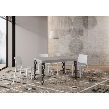 Karamay Table D.80 - Extendable table 120/204x80 cm Karamay white ash with anthracite legs