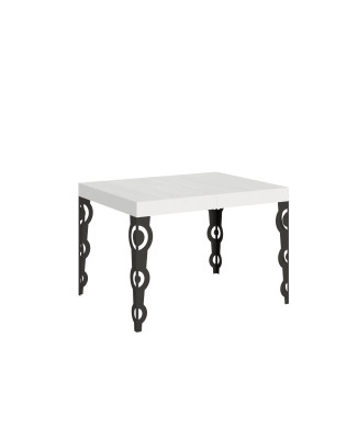 Karamay Table D.80 - Extendable table 120/204x80 cm Karamay white ash with anthracite legs