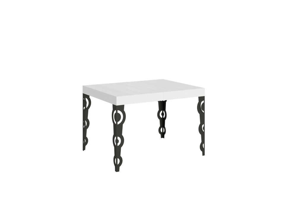 Karamay Table D.80 - Extendable table 120/204x80 cm Karamay white ash with anthracite legs