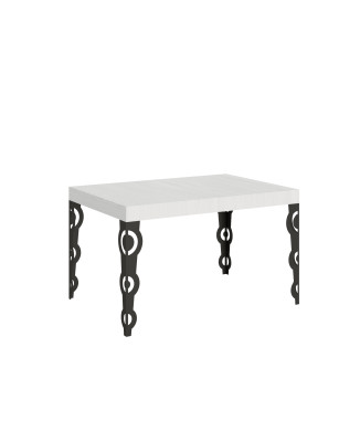 Karamay Table D.80 - Extendable table 140/224x80cm Karamay white ash with anthracite legs