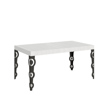 Karamay Table D.80 - Extendable table 160/244x80 cm Karamay white ash with anthracite legs