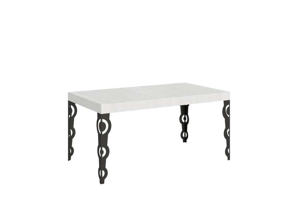 Karamay Table D.80 - Extendable table 160/244x80 cm Karamay white ash with anthracite legs