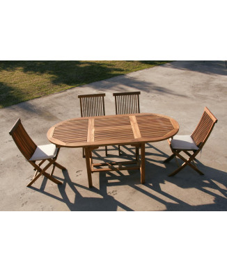 ANTHRACITE ALUMINIUM TABLE 180/240x100 + 6 ANTHRACITE ALUMINIUM CHAIRS