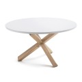 Lotus table Ø 135 cm lacquered white 